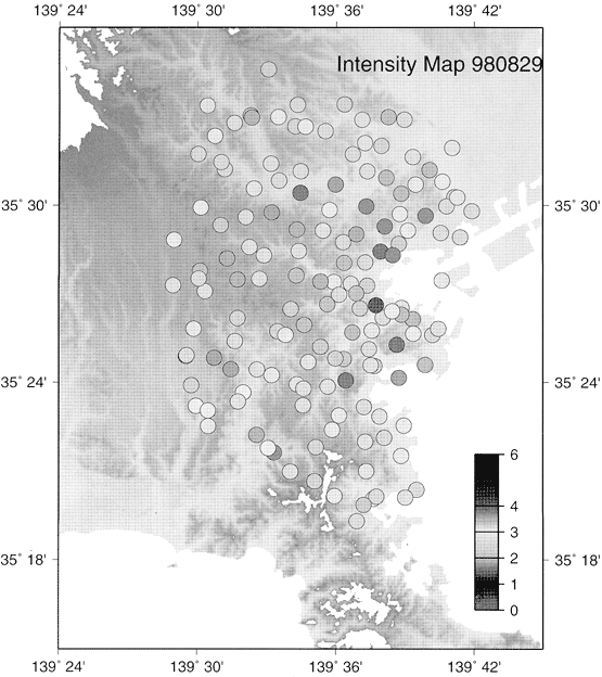 図1 観測点の配置図